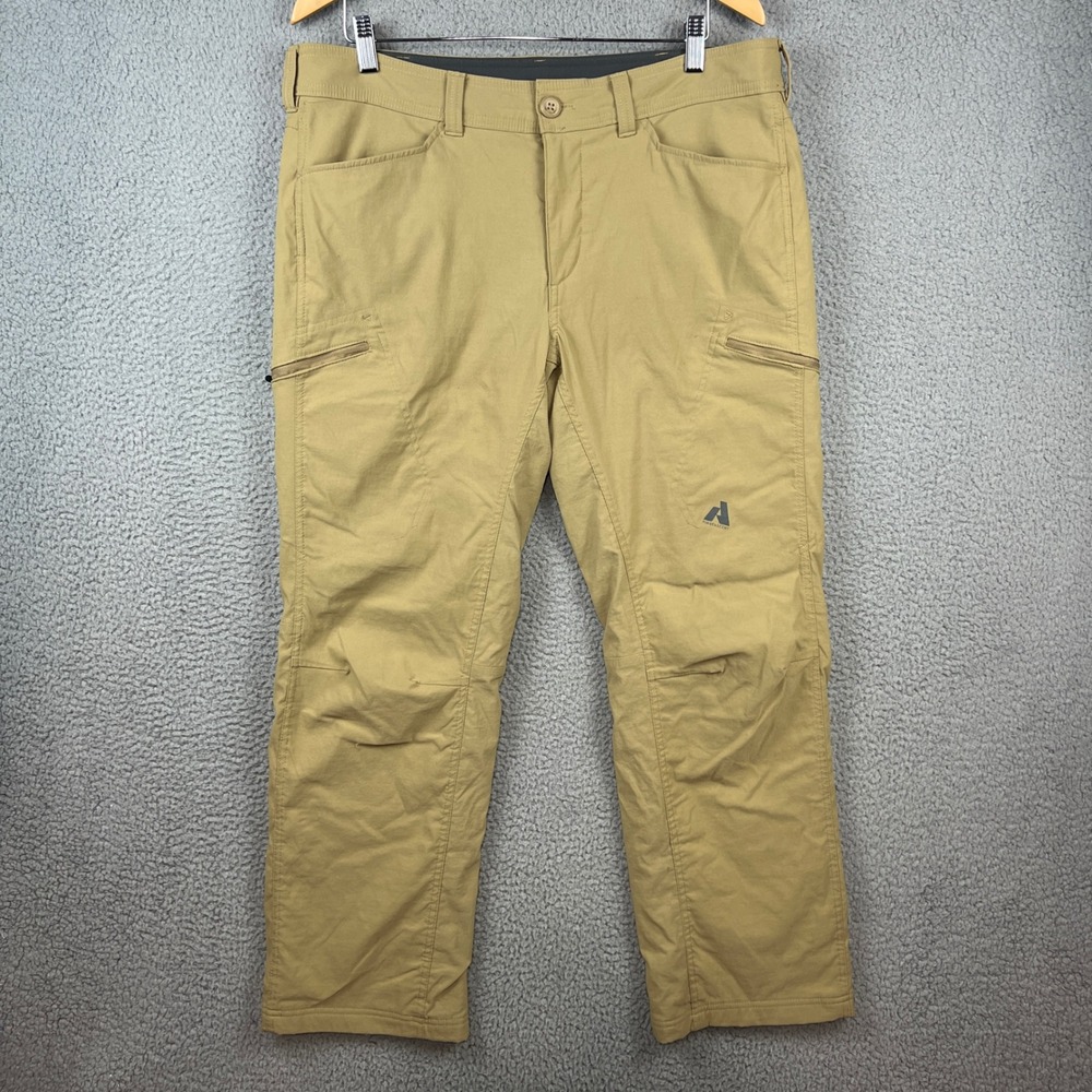 Eddie Bauer First Ascent Mens 36x30 Guide Pro Fleece Lined Pants Tan Hiking